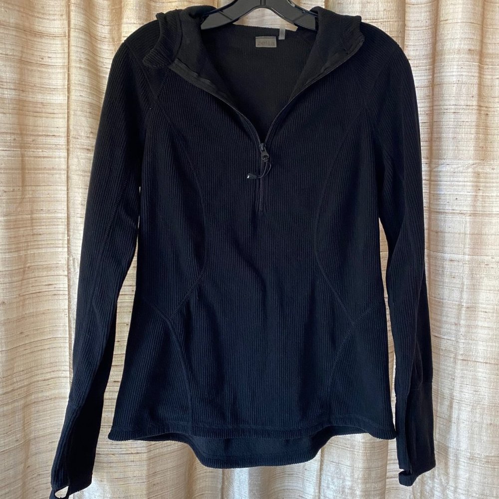 Zella Black Long Sleeve Half Zipper Hoodie - Size Small